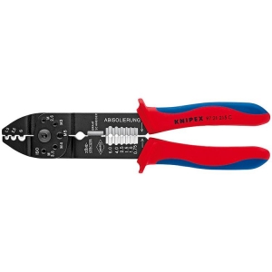 Knipex 97 21 215 C Crimping Pliers burnished 230mm Grip Handle non-insulated Ter